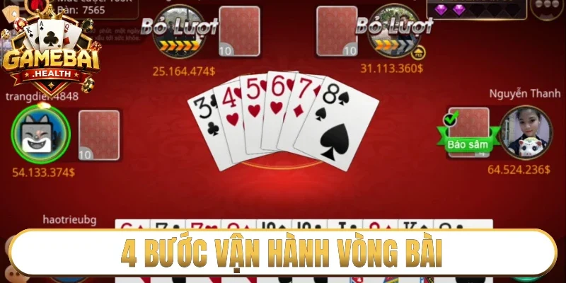 4 bước vận hành vòng đánh bài Sâm lốc cơ bản
